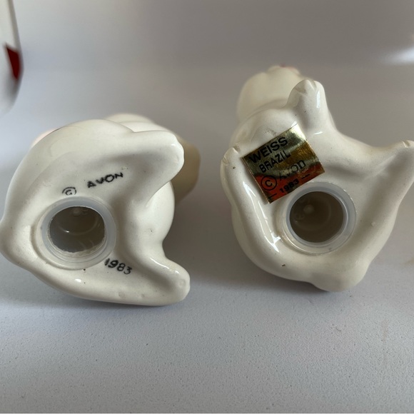 Vintage Avon Bunny Mates Hand Painted Ceramic Salt & Pepper Shakers - Picture 4 of 6